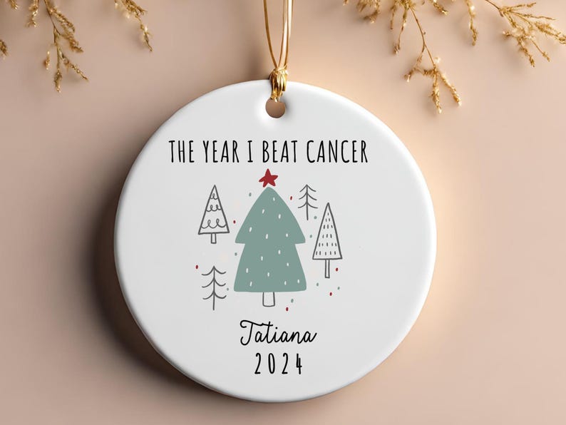 Cancer survivor ornament cancer free Christmas Ornament Personalized gift for cancer warrior product image 9