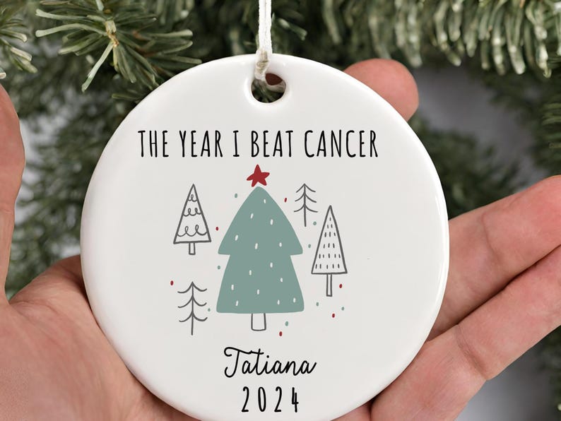 Cancer survivor ornament cancer free Christmas Ornament Personalized gift for cancer warrior product image 5