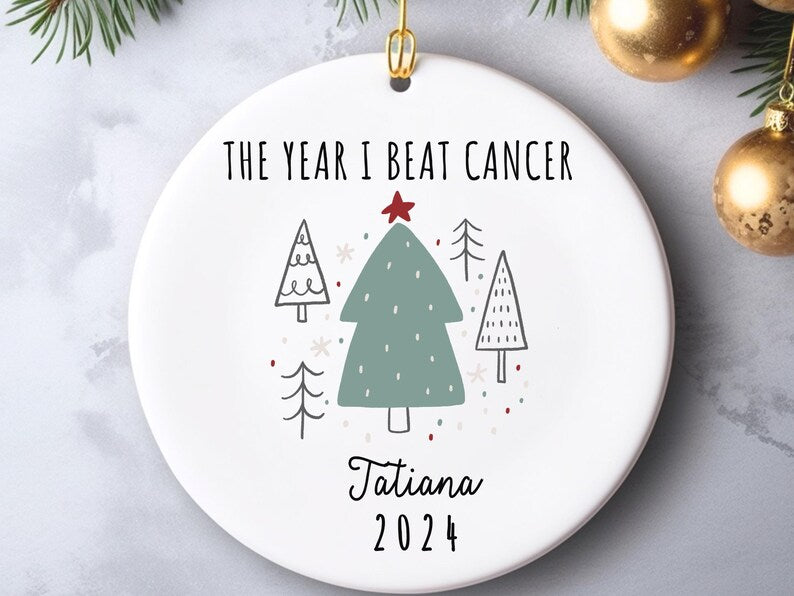 Cancer survivor ornament cancer free Christmas Ornament Personalized gift for cancer warrior product image 3