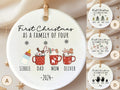 Family of Four Christmas Ornament Family of 4 Family Ornament Personalized Baby's First Christm personalized Christmas ornament