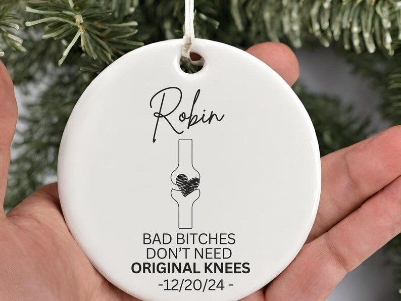 Custom Knee Replacement Ornament – gift for ACL surgery product image 5