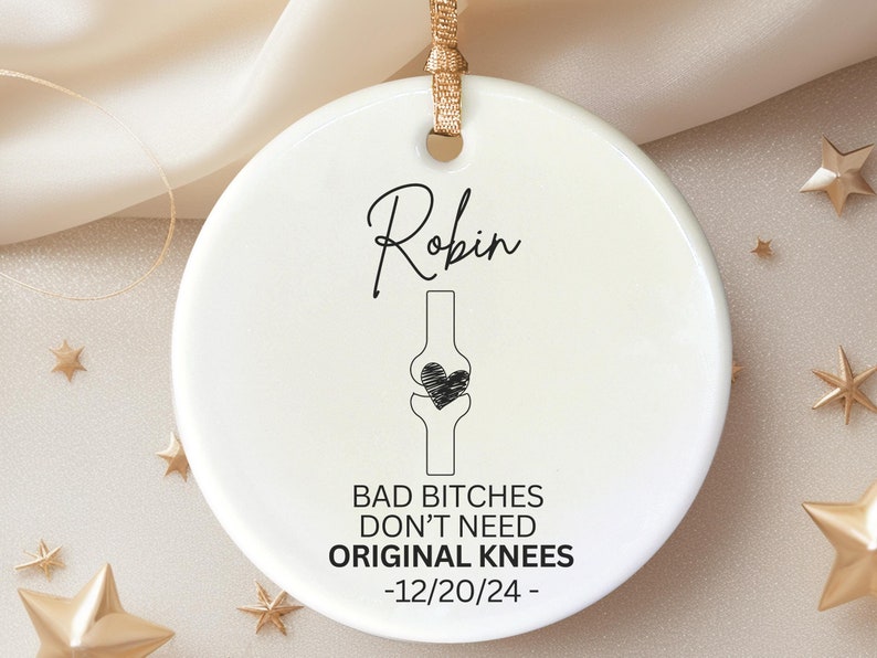 Custom Knee Replacement Ornament – gift for ACL surgery personalized Christmas ornament