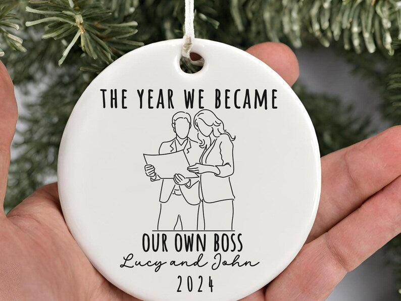 Small Business Owner Ornament – First Christmas We became our own boss product image 5