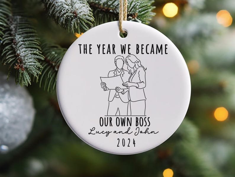 Small Business Owner Ornament – First Christmas We became our own boss product image 7