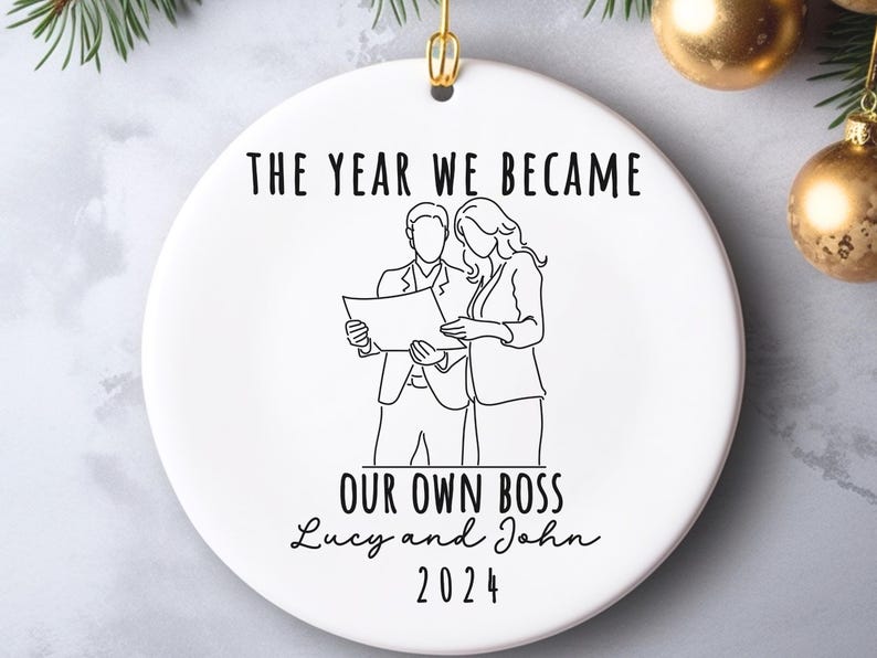 Small Business Owner Ornament – First Christmas We became our own boss product image 3
