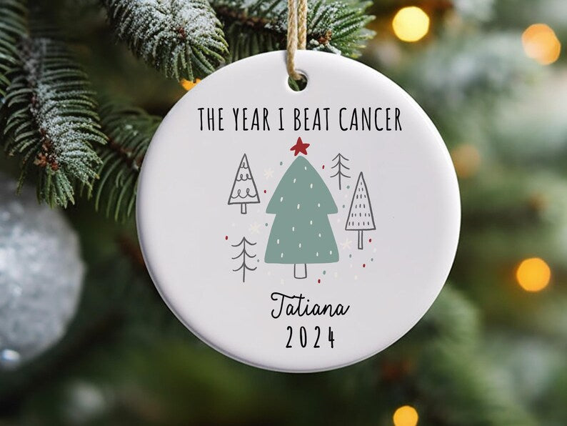 Cancer survivor ornament cancer free Christmas Ornament Personalized gift for cancer warrior product image 7