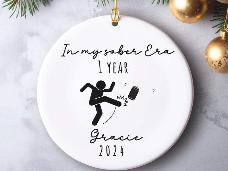 Sobriety Milestone Custom Ornament product image 3