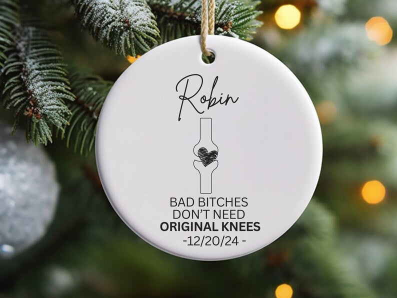 Custom Knee Replacement Ornament – gift for ACL surgery product image 8