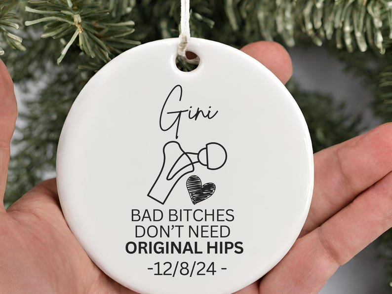Christmas hip surgery ornament – Hip surgery gift product image 5