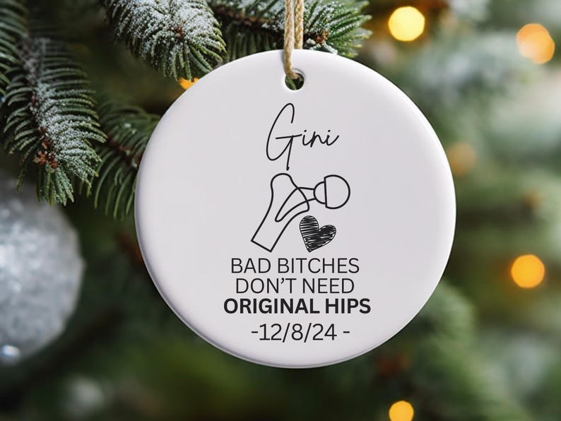 Christmas hip surgery ornament – Hip surgery gift product image 8