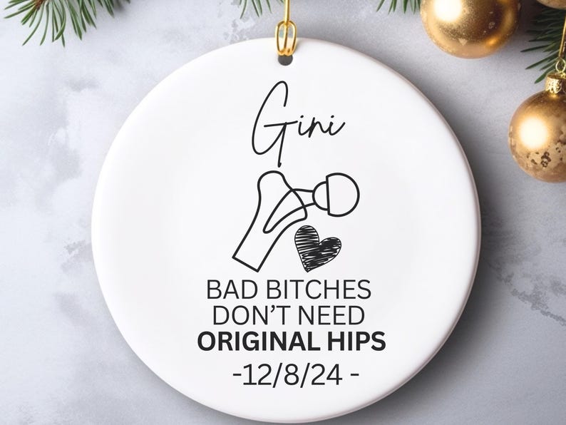 Christmas hip surgery ornament – Hip surgery gift product image 2