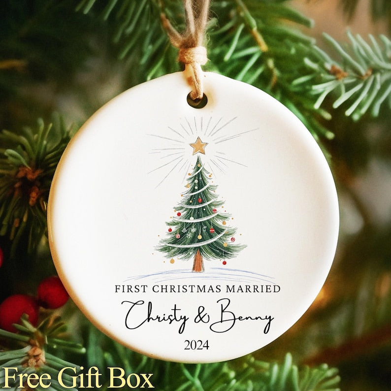 First Christmas Married Ornament – Mr and Mrs Ornament product image 7