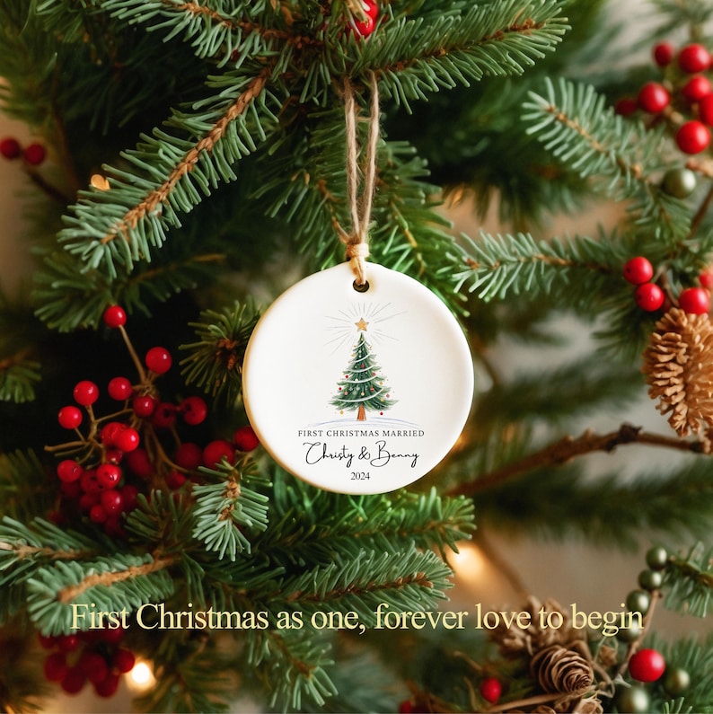 First Christmas Married Ornament – Mr and Mrs Ornament product image 9