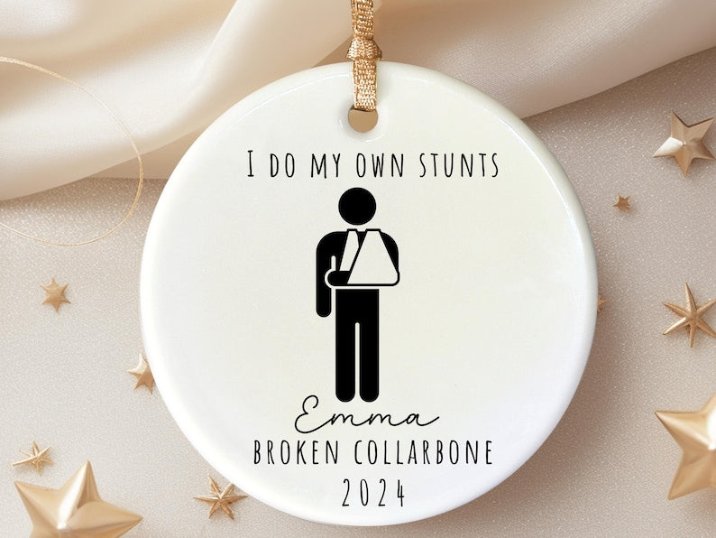 Funny Arm Surgery Ornament Broken Collarbone – Shoulder Surgery gift personalized Christmas ornament