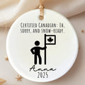 Funny Canadian Citizenship Ornament: New Canadian Keepsake personalized Christmas ornament