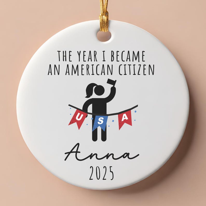 American Citizenship Ornament – USA Naturalization Gift product image 7