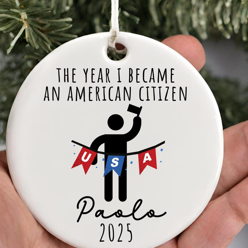 American Citizenship Ornament – USA Naturalization Gift product image 5