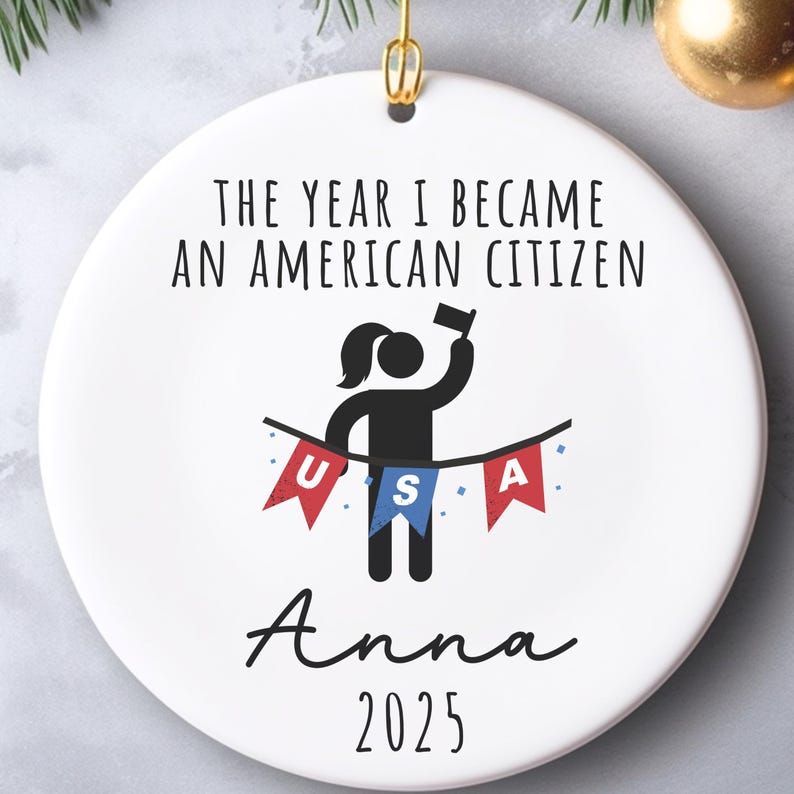 American Citizenship Ornament – USA Naturalization Gift product image 3