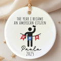 American Citizenship Ornament – USA Naturalization Gift personalized Christmas ornament