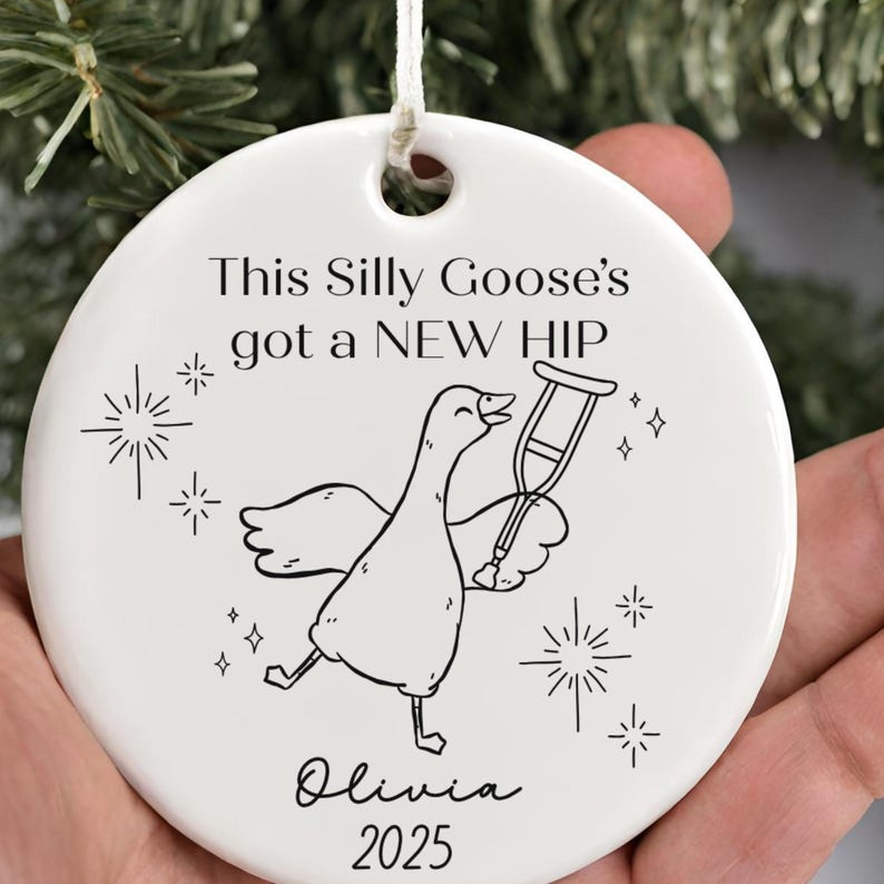 Personalized Recovery Ornament for Last Day of PT Keepsake – Funny Hip Replacement Gift product image 3