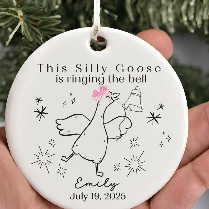 Silly Goose Cancer Survivor Ornament – Ringing the Bell Gift for Him or Her product image 2