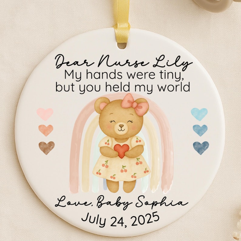 NICU Nurse Gift Ornament from Baby – Personalized Thank You Keepsake personalized Christmas ornament