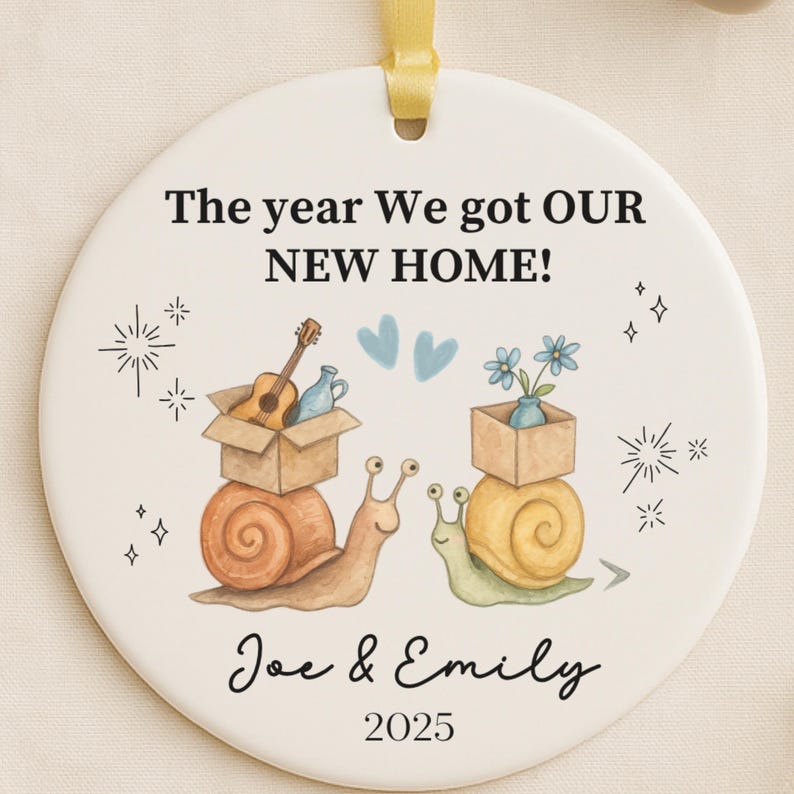 New Home Ornament – Housewarming Ornament for Homeowners Gift Idea personalized Christmas ornament