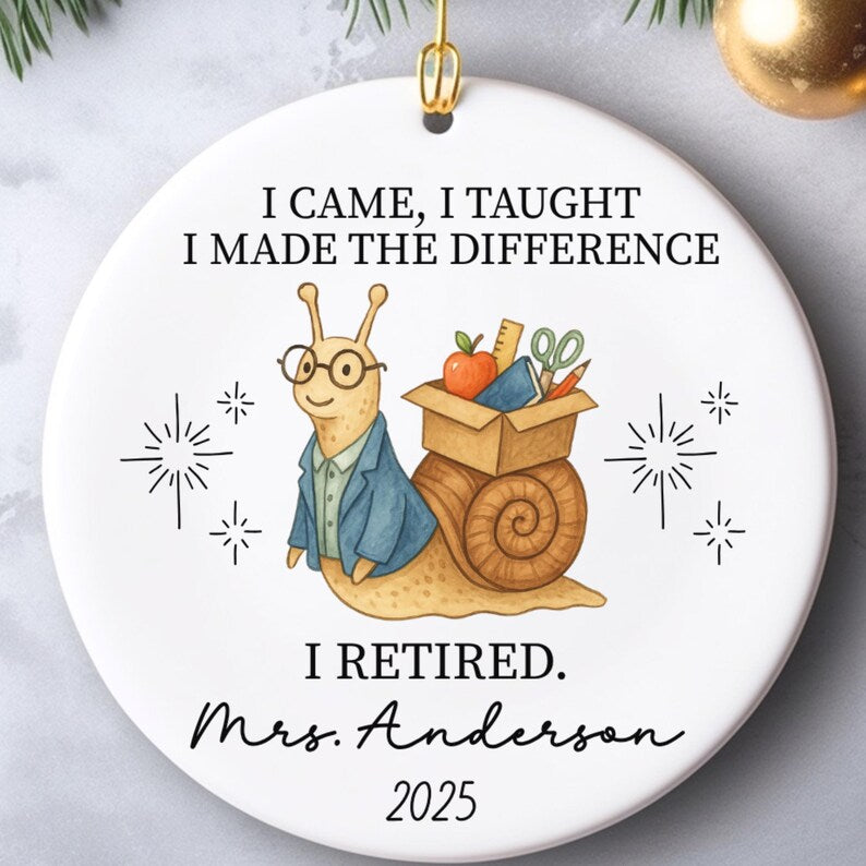 Teacher Retirement Ornament – Funny Retired Gift for Teacher product image 5