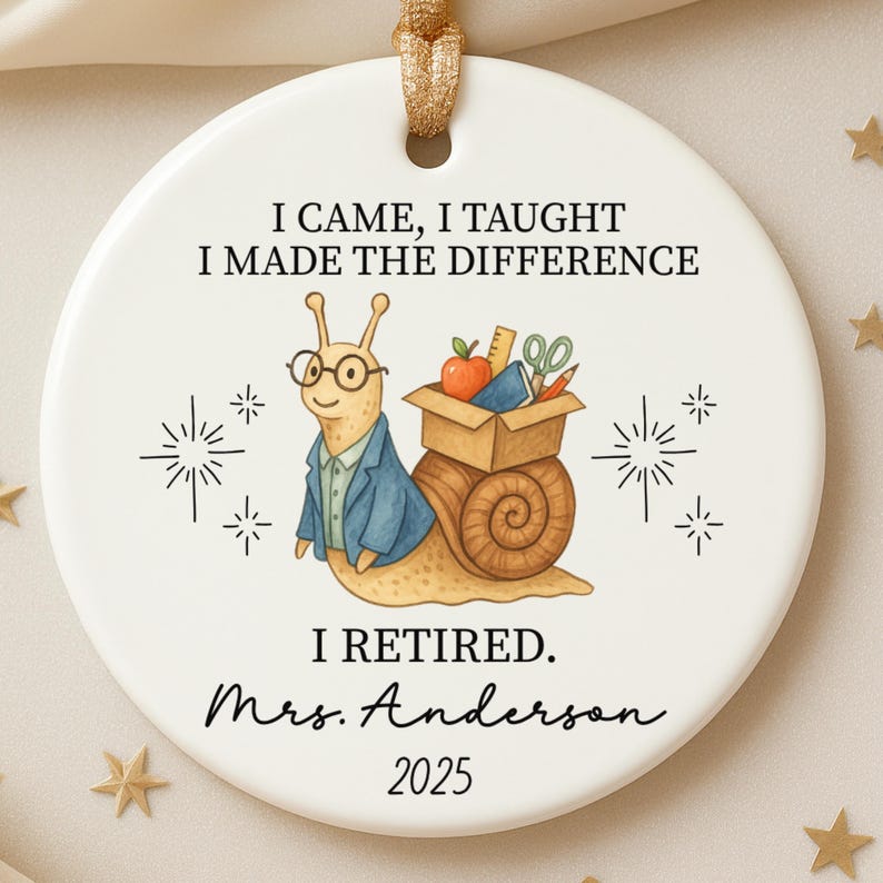 Teacher Retirement Ornament – Funny Retired Gift for Teacher product image 7