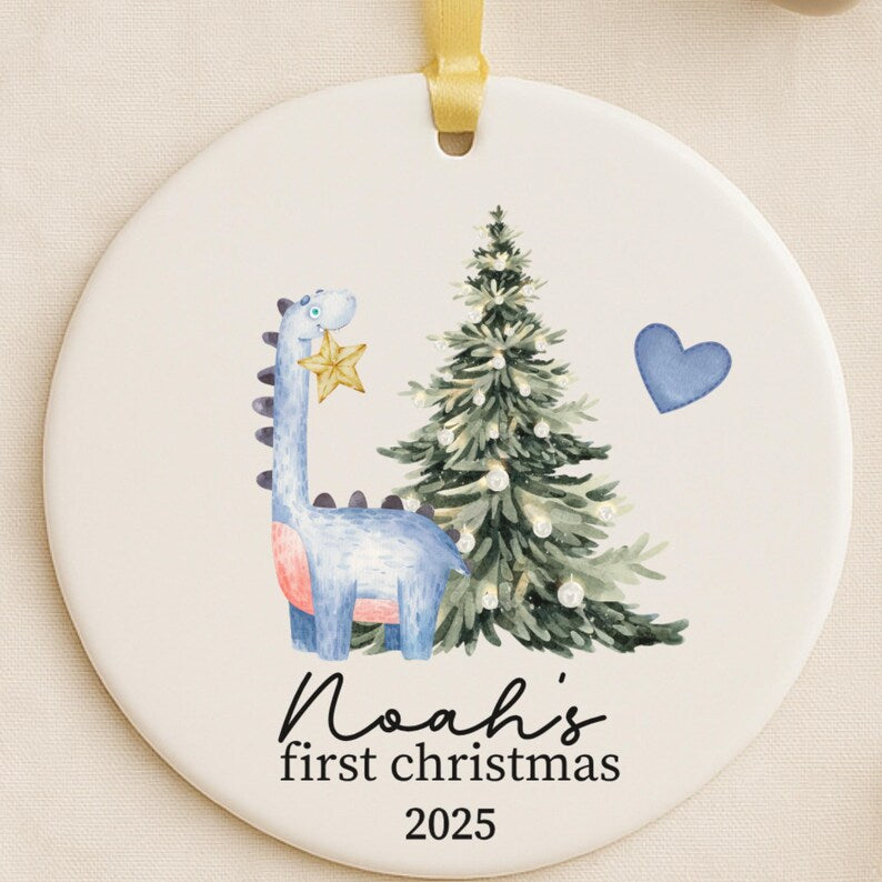 Personalized Baby Boy Christmas Ornament personalized Christmas ornament
