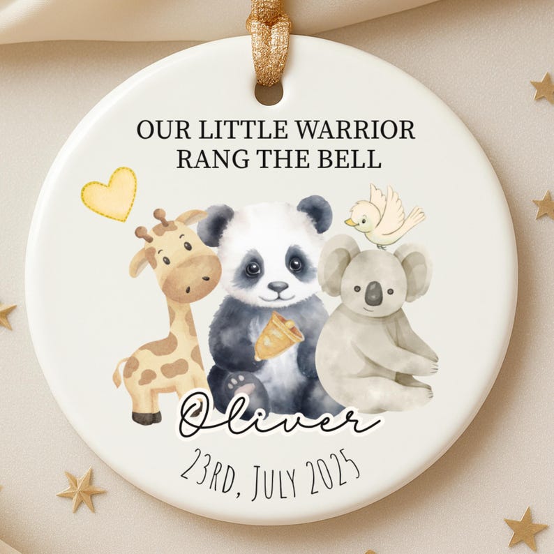 Personalized End of Chemo Ornament for Kids – Pediatric Cancer Bell Ringing Gift product image 5