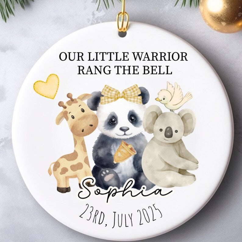 Personalized End of Chemo Ornament: Safari Animals – Pediatric Cancer Milestone product image 2