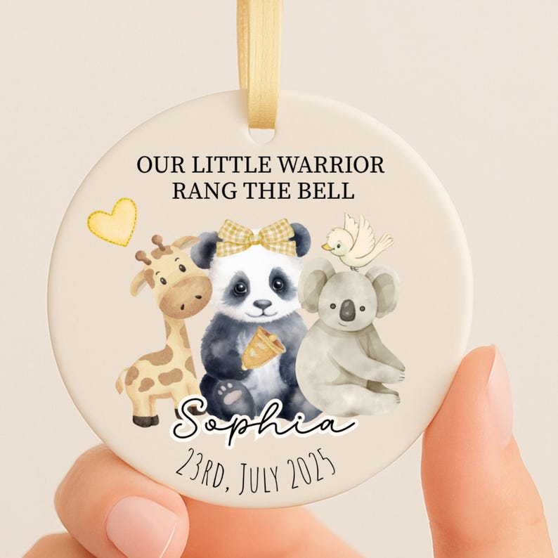 Personalized End of Chemo Ornament: Safari Animals – Pediatric Cancer Milestone product image 6