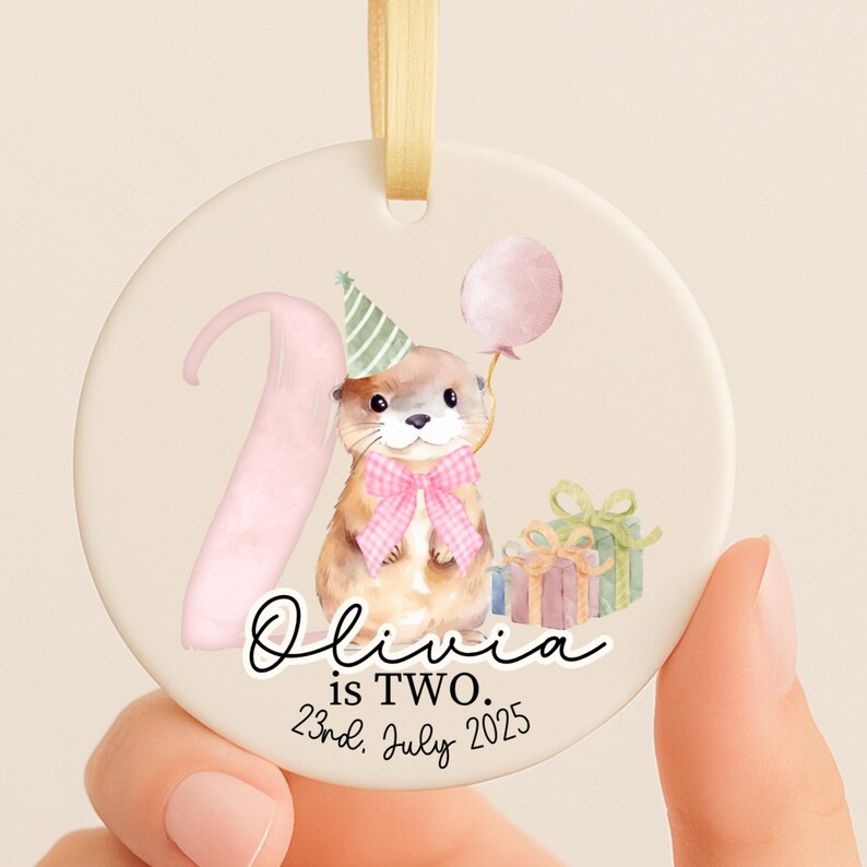 Personalized 2nd Birthday Ornament: Baby Girl Keepsake product image 8