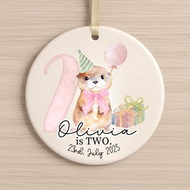 Personalized 2nd Birthday Ornament: Baby Girl Keepsake product image 10