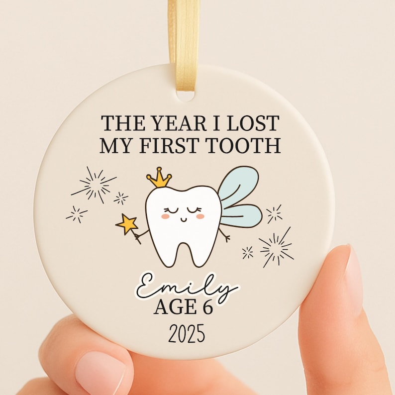 Lost First Tooth Ornament for Kids – Personalized Tooth Fairy Milestone Gift product image 4