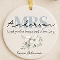 Personalized Teacher Ornament: Floral Design – End of Year Gift personalized Christmas ornament