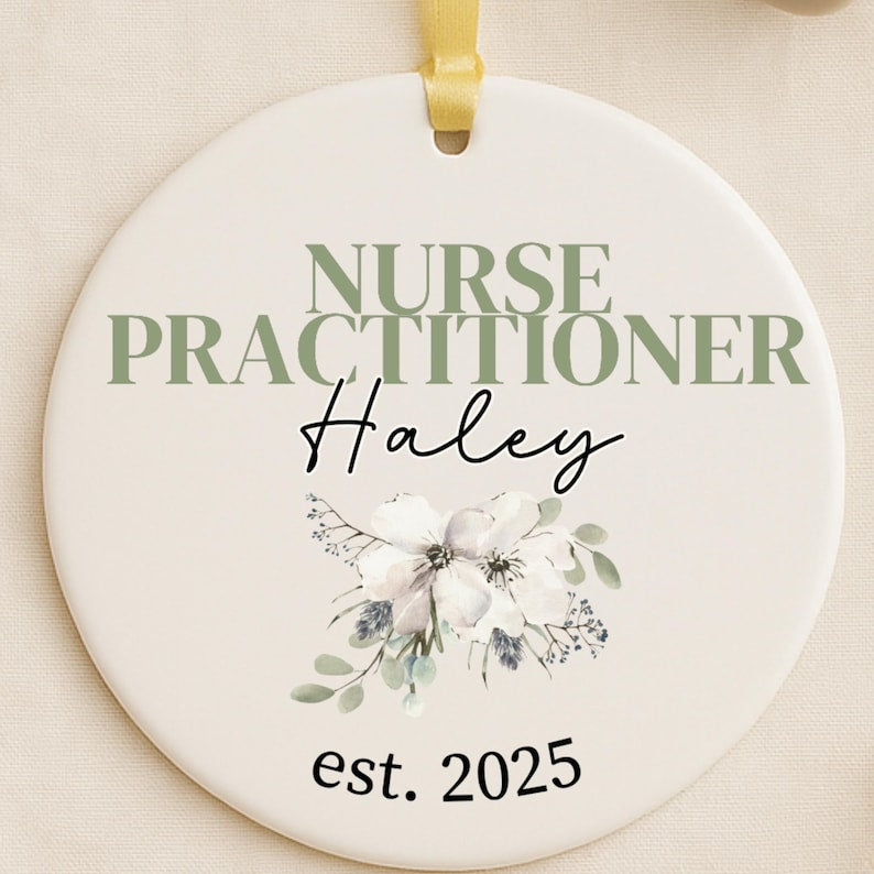 Nurse Practitioner Ornament – Personalized Graduation Gift for Nurse Practitioner personalized Christmas ornament