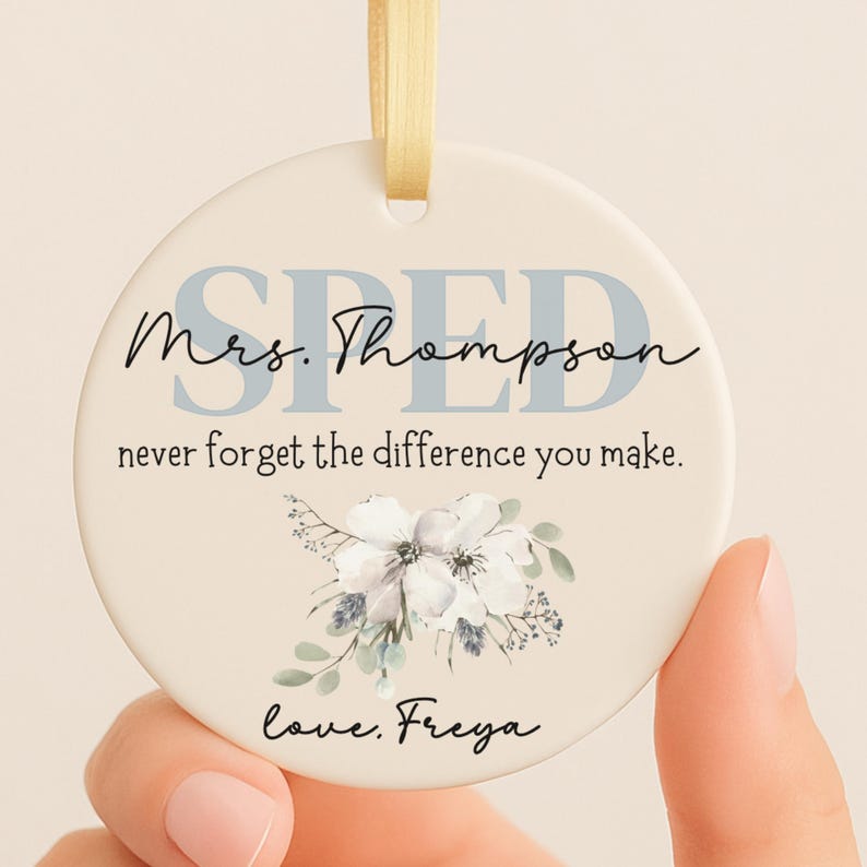 Personalized SPED Teacher Ornament – Special Education Gift from Student product image 3