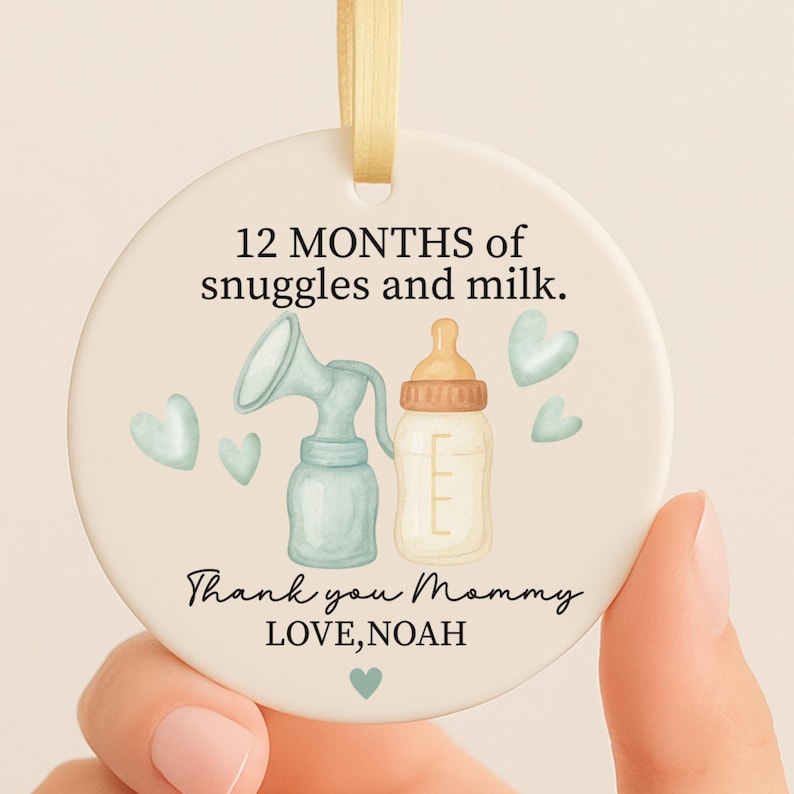 Cute Breastfeeding Ornament – Personalized Baby to Mom Gift product image 4