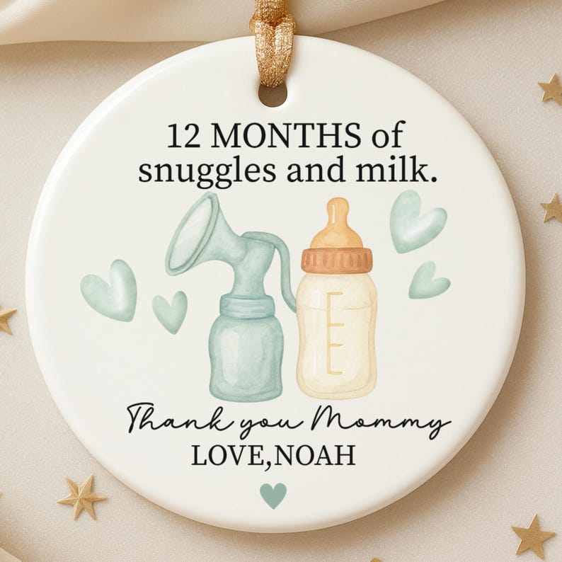 Cute Breastfeeding Ornament – Personalized Baby to Mom Gift product image 7
