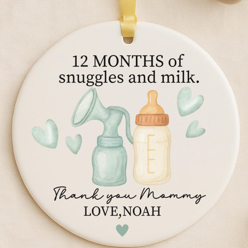 Cute Breastfeeding Ornament – Personalized Baby to Mom Gift personalized Christmas ornament