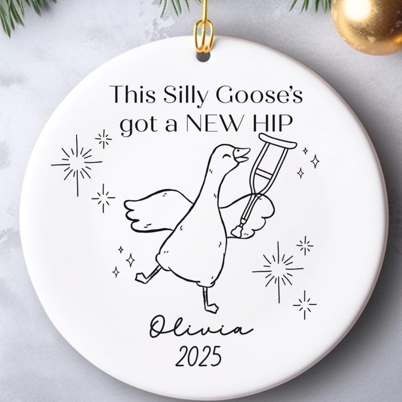 Personalized Recovery Ornament for Last Day of PT Keepsake – Funny Hip Replacement Gift personalized Christmas ornament