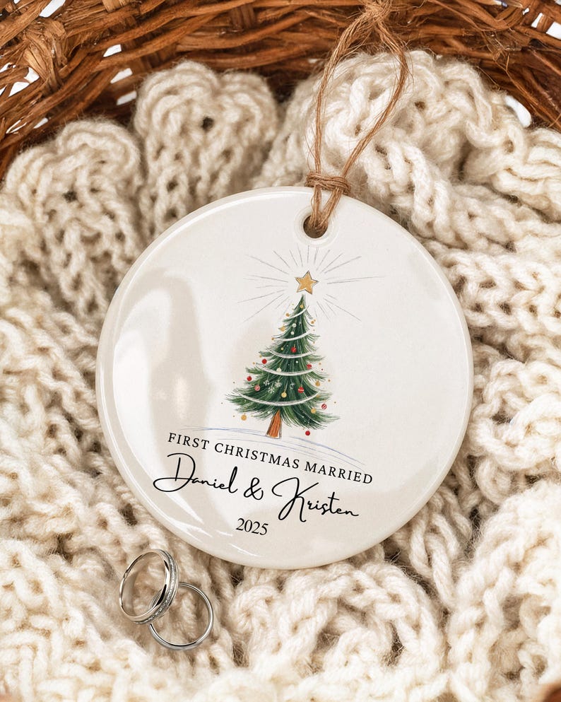 First Christmas Married Ornament – Mr and Mrs Ornament product image 10