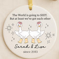 Funny Silly Goose Ornament for Best Friend or Coworker Christmas Gift personalized Christmas ornament