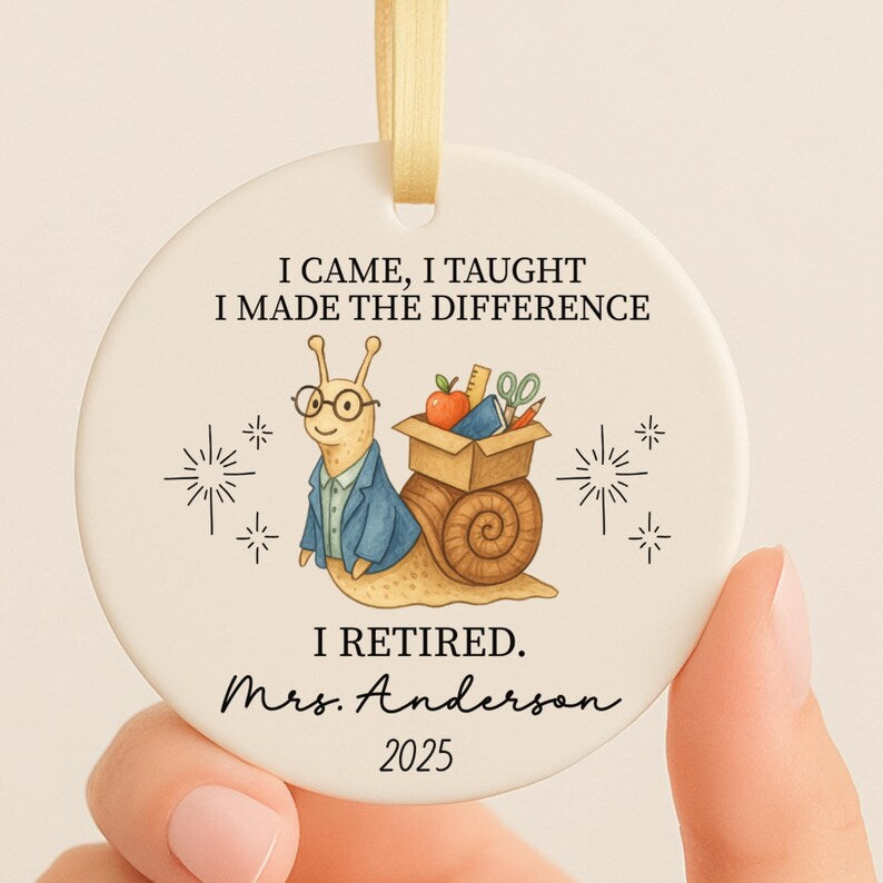 Teacher Retirement Ornament – Funny Retired Gift for Teacher product image 3