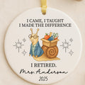 Teacher Retirement Ornament – Funny Retired Gift for Teacher personalized Christmas ornament