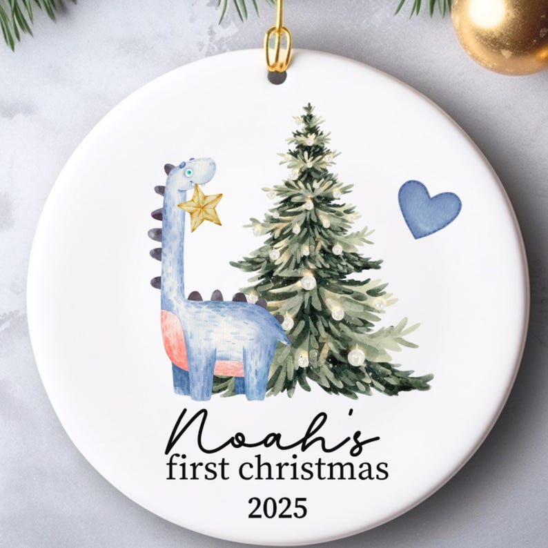 Personalized Baby Boy Christmas Ornament product image 2