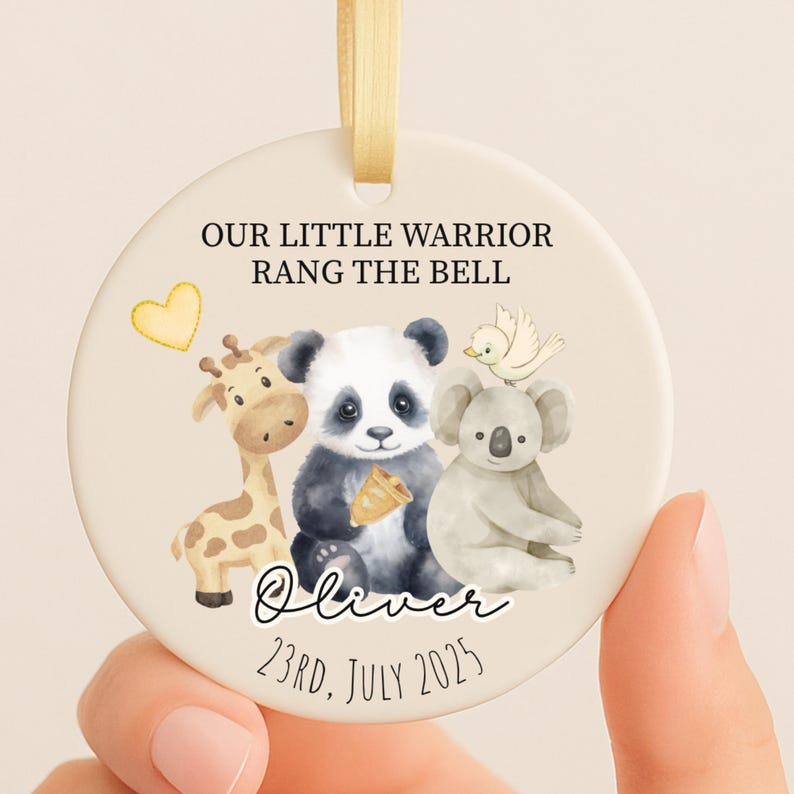 Personalized End of Chemo Ornament for Kids – Pediatric Cancer Bell Ringing Gift product image 3