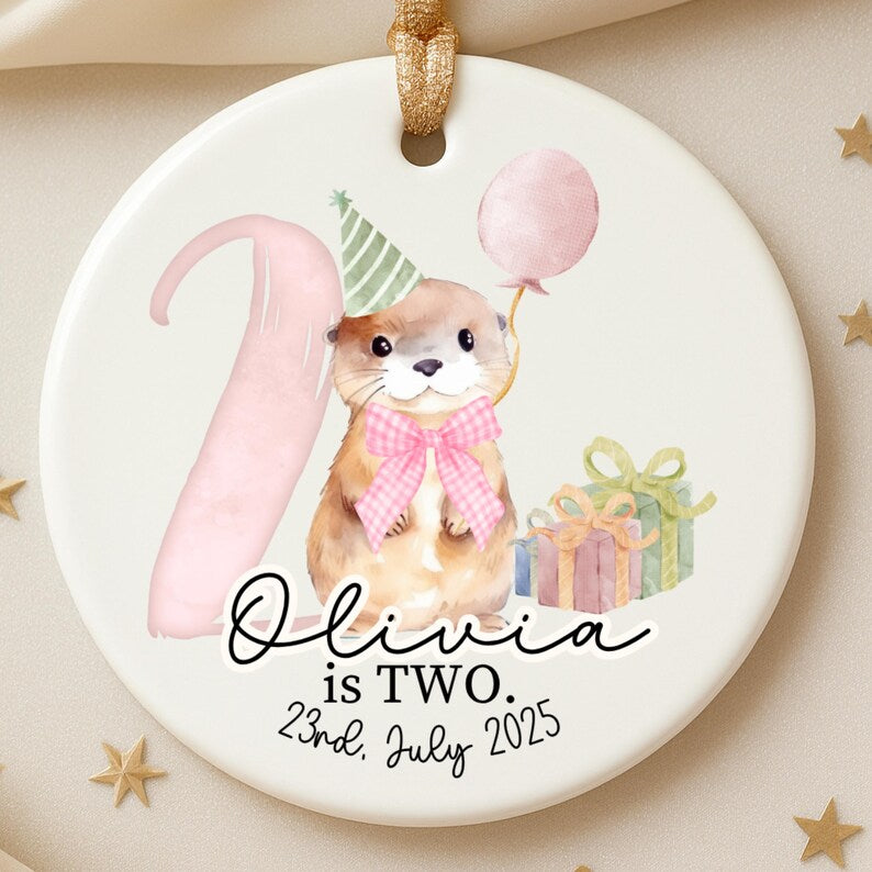 Personalized 2nd Birthday Ornament: Baby Girl Keepsake product image 5